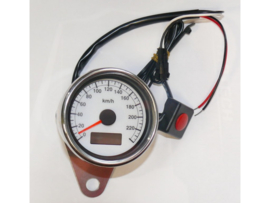 Universal Motor kilometerteller  Chrome  - 240kmh 1: 4