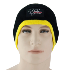 Muts Beanie MotoGP black/yellow VR-rossie geel