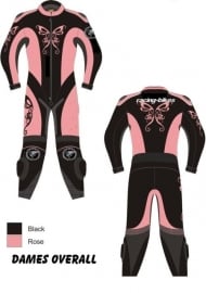 dames limited edition race overall rose/zwart 40