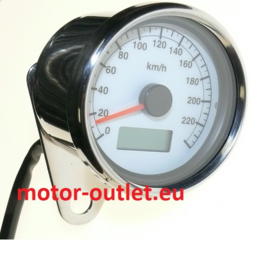 Universal Motor kilometermeter  Chrome  - 240kmh 1: 4