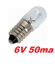 Lamp E10 (6V) 50MA 