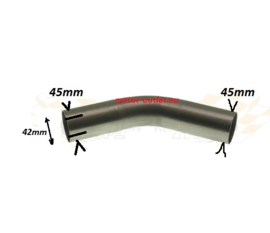 uitlaat bocht S-Products 30°, 45 mm Ø, RVS 3159/1