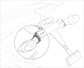 Kentekenplaatbeugel-SET Evotech  voor montage universele knipperlichten