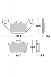 Remblok set Kawasaki FRDB2062