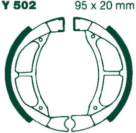 Remblok Schoen set Yamaha / Suzuki RM80 - PW50-PW80 enz