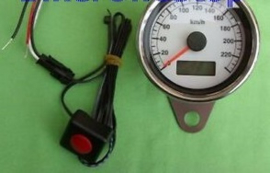 Universal Motor kilometermeter  Chrome  - 240kmh 1: 4