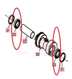 Lager Achteras Adly 320S (H-199173) (set van 2)