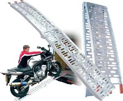 Oprijplaat aluminium 24cm breed - 225cm 350KG max vervoer / transport opslag | MOTOR-OUTLET.eu