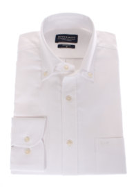 overhemd, oxford, button down, lange mouw, wit 196037