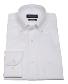 Overhemd 100% katoen, wit, button down kraag (196058)