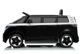 Volkswagen ID Buzzz, zwart, 12V7ah, RC, leder, rubberbanden. (HL718zw)