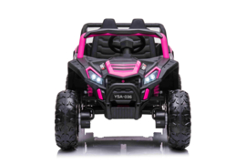 Beach Buggy roze,  BlueTooth,  12V, 2.4ghz, softstart, 4x4, eva, leder (A036PK)