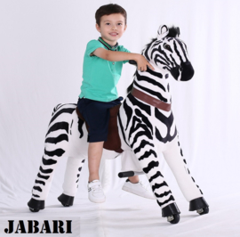 Kids-Horse "Jabari"  zwart/wit gestreept, voor kids van 4-9 jaar.  (TB-2001M)