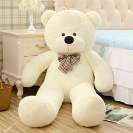 Knuffelbeer "Vincent" 100cm wit - TB-2021V100WT