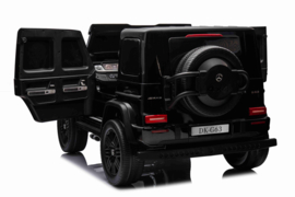 24V GIANT Mercedes-Benz G63///AMG, MP4 TV-scherm, Black Paint, 2 seat, 4WD (DK-G63zw)