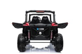 Beach buggy  CARBON zwart, Mp4 TV, 2 zitter, 12V, 2.4ghz, softstart, 4x4, eva, leder (XMX-603carbon )