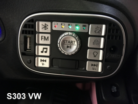 VW Dune Beetle roze, 12V , eva, leder, FM radio , Bluethooth, 2.4ghz afstandsbediening ( S303pk)