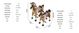 Kids-Horse "Jessica", Rainbow UniCorn voor kids van 4-9 jaar.  (TB-2020M)