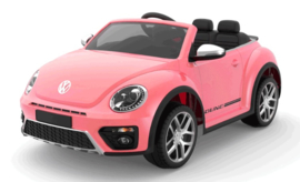VW Dune Beetle roze, 12V , eva, leder, FM radio , Bluethooth, 2.4ghz afstandsbediening ( S303pk)