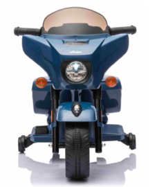 Indian Chieftain 6V Blauw motorbike, met zijwielen  (IndianBlue)
