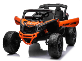 24V CAN-AM Maverick 1 zits buggy CA-Orange, 4WD, leder, Mp4 TV, RC. (CA003or)