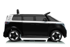 Volkswagen ID Buzzz, zwart, 12V7ah, RC, leder, rubberbanden. (HL718zw)