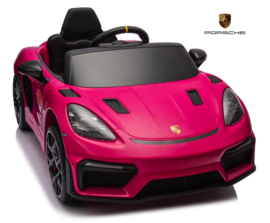 Porsche 718 Spyder RS, 12V, Roze met RC en vele opties.(KC_ppk)