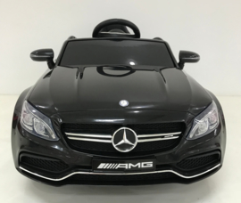 Mercedes C63 S Coupé ///AMG zwart metallic  12V + 2.4GHZ  RC , eva , leder (C63zw)