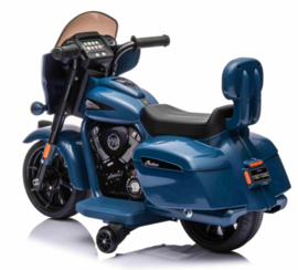 Indian Chieftain 6V Blauw motorbike, met zijwielen  (IndianBlue)