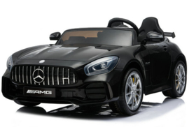 Mercedes GTR AMG metallic zwart,  volledige 2-zitter, leder, FM, 12V, softstart 2.4ghz RC (HL-289zw)