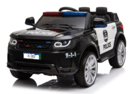 Politieauto, 12V, softstart 2,4ghz RC , leder, incl mobilofoon (JC-002)