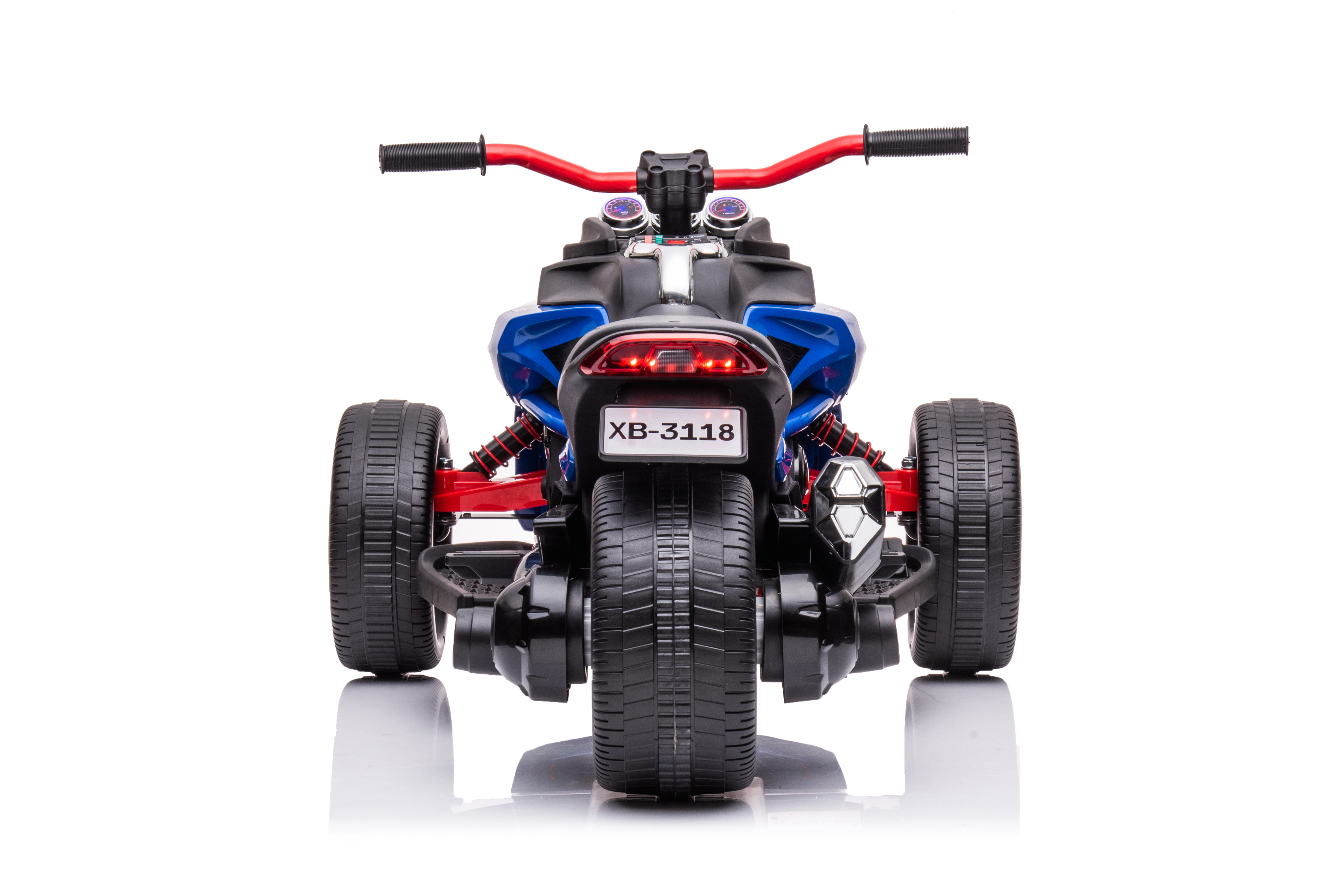 24V Trike Streetfighter blauw, leder, eva, 2.4ghz RC  (3118blue)