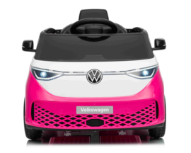 Volkswagen ID Buzzz, Roze, 12V7ah, RC, leder, rubberbanden. (HL718pk)