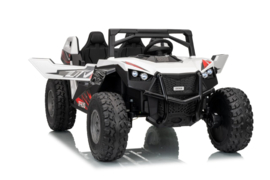 24V Beach buggy  Wit, High speed 15km/h, 2 zitter, 2.4ghz, softstart, 4x4, eva, leder (SX2928wt)