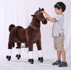Kids-Horse "Caspar"  bruin witte bles en hoef, voor kids van 4-9 jaar.  (TB-2009M)