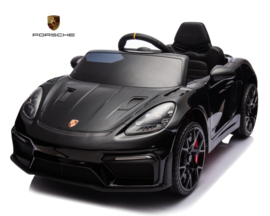 Porsche 718 Spyder RS, 12V, zwart paint met RC en vele opties.(KC_pzw)