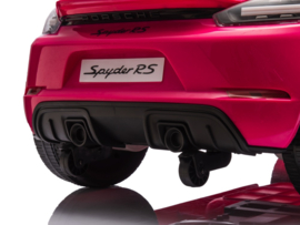 Porsche 718 Spyder RS, 12V, Roze met RC en vele opties.(KC_ppk)