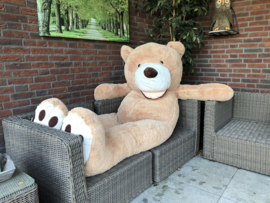 Grote Knuffelbeer "Eduard" XXXL 260cm lichtbruin - TB-2021EXXL260LB