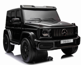 24V GIANT Mercedes-Benz G63///AMG, MP4 TV-scherm, Black Paint, 2 seat, 4WD (DK-G63zw)
