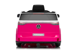 Volkswagen ID Buzzz, Roze, 12V7ah, RC, leder, rubberbanden. (HL718pk)