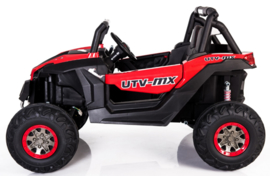 Beach Buggy rood , Mp4 TV, 2 zitter, 12V, 2.4ghz, softstart, 4x4, eva, leder (XMX-603rd )