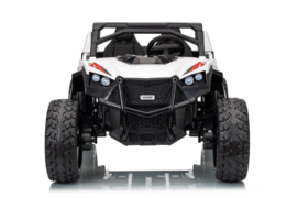 24V Beach buggy  Wit, High speed 15km/h, 2 zitter, 2.4ghz, softstart, 4x4, eva, leder (SX2928wt)