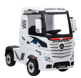 Mercedes Actros, wit, EVA,  Wide screen Multimedia, 4WD, FM radio, 2x12V7ah accu, leder, RC (ActrosWT)