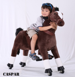 Kids-Horse "Caspar"  bruin witte bles en hoef, voor kids van 4-9 jaar.  (TB-2009M)