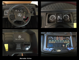 Mercedes Actros, wit, EVA,  Wide screen Multimedia, 4WD, FM radio, 2x12V7ah accu, leder, RC (ActrosWT)
