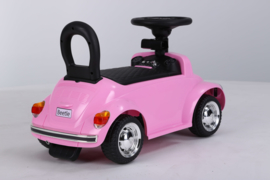 VW Beetle roze, loopauto met multimedia unit, USB, mp3 (JQ618 pk )