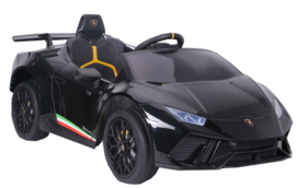 Lamborghini Huracán LP640 Performanté, 12V,  zwart metallic, 2.4ghz RC , BT,EVA, lederen stoel (S308zw)