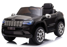 JEEP Grand Cherokee, Metallic zwart, 12V, leder, Eva, (JJ2055zw)