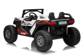 24V Beach buggy  Wit, High speed 15km/h, 2 zitter, 2.4ghz, softstart, 4x4, eva, leder (SX2928wt)