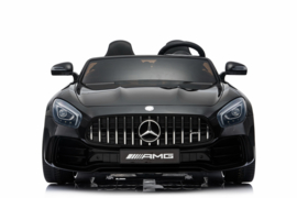 Mercedes GTR AMG metallic zwart,  volledige 2-zitter, leder, FM, 12V, softstart 2.4ghz RC (HL-289zw)